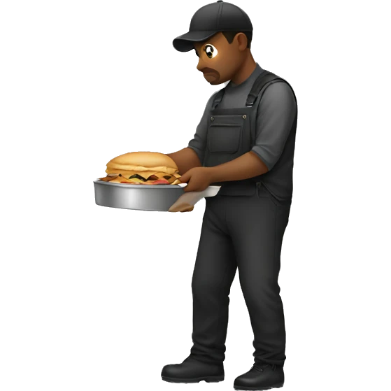 Stagehand stealing food emoji