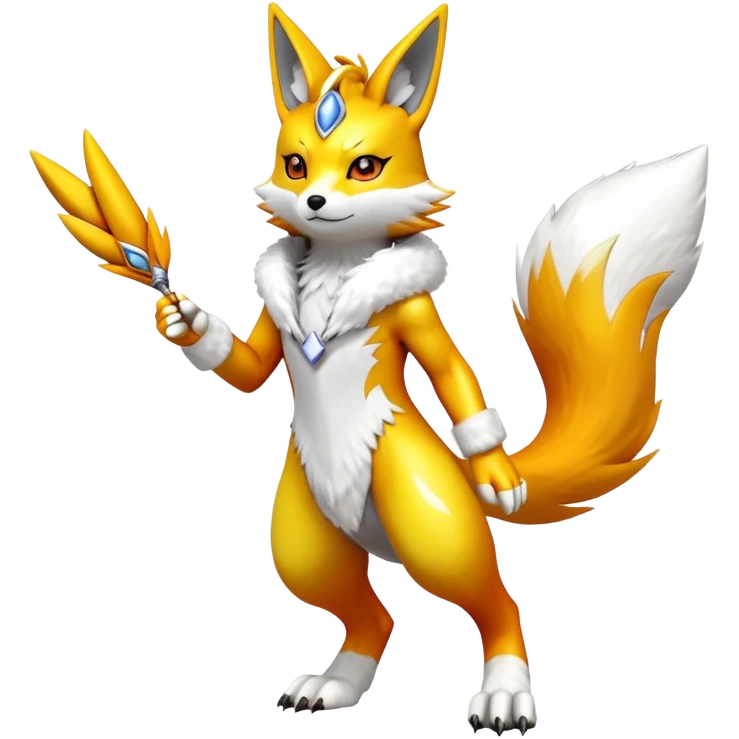 Shiny Renamon (Full body) emoji