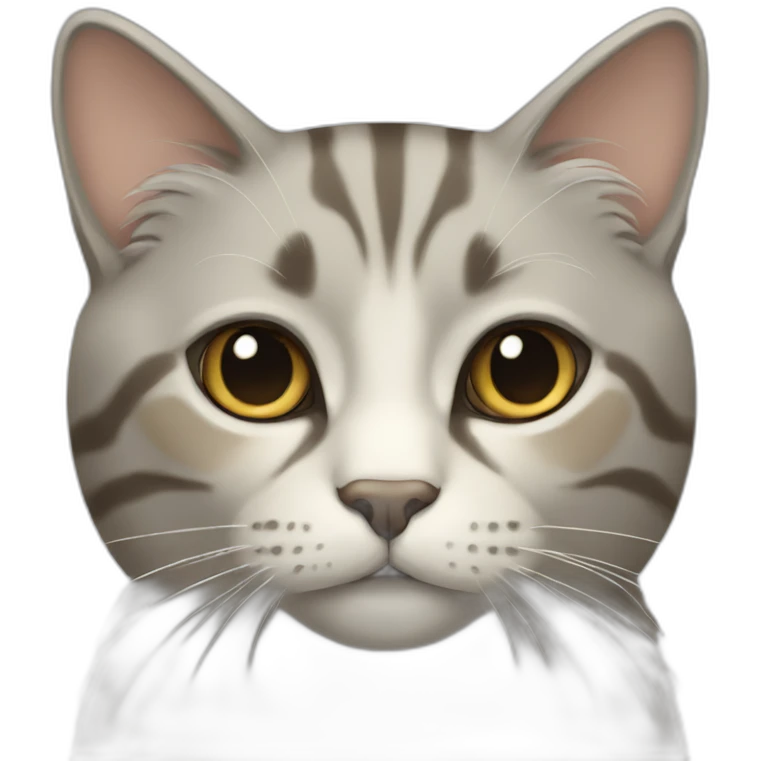 cat gray and beige emoji