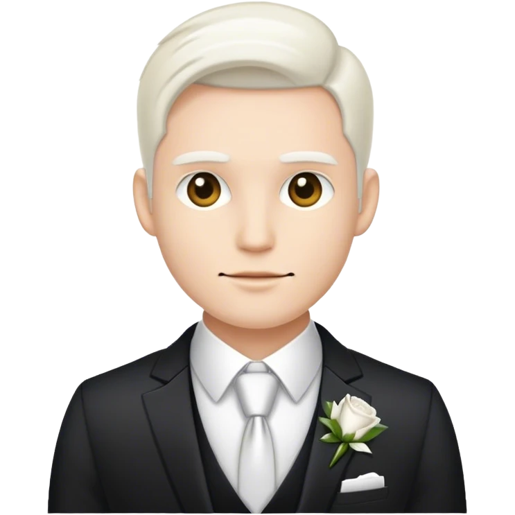 Man with wedding suit white emoji