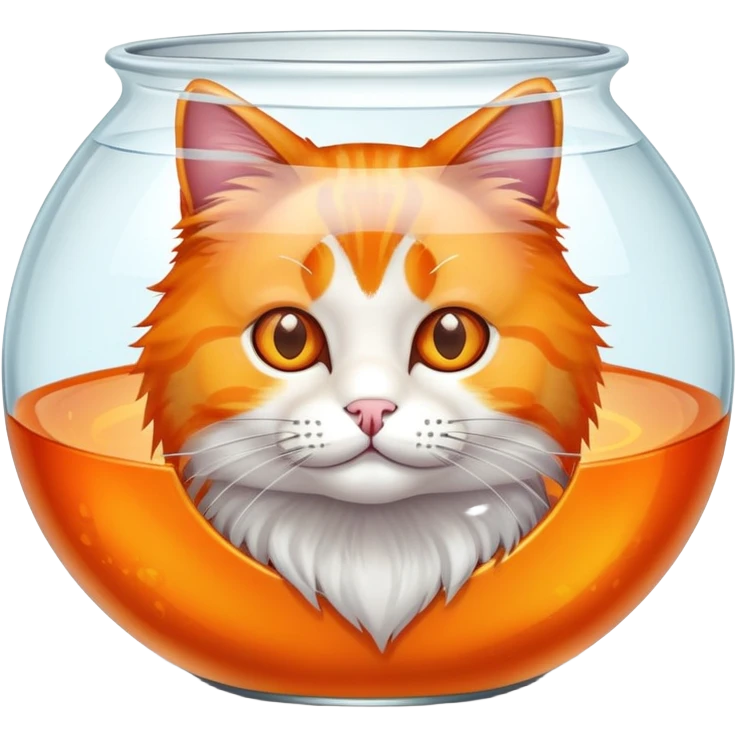 Fishbowl with cat inside emoji