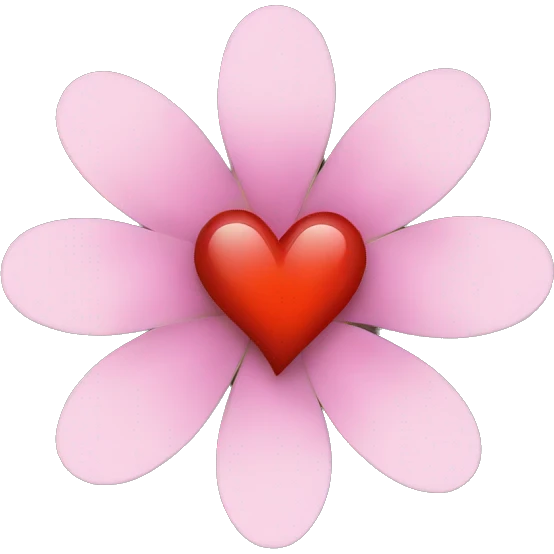 flower with heart emoji