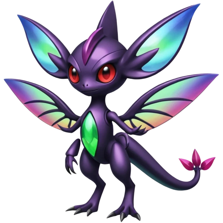 Shiny Aural Darkrai-Celebi-Genesect-Fakémon-fusion (full body) emoji