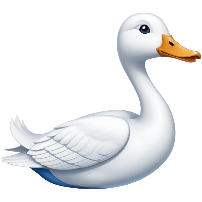 A cartoon jet airplane with a white goose neck and head extending from where the nose would be emoji
