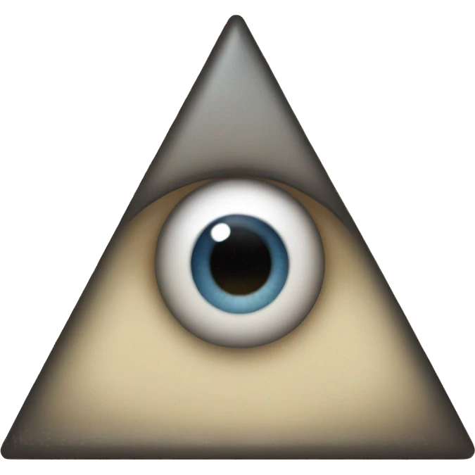 Triangle with one eye in the center emoji
