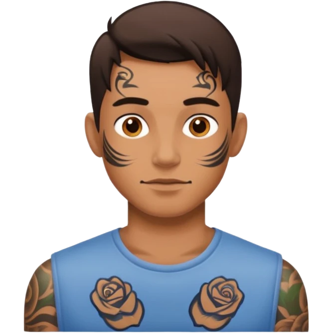 man with tattoo emoji