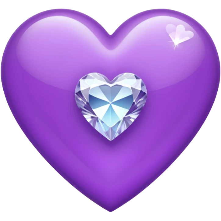 Heart purple with a diamond inside emoji