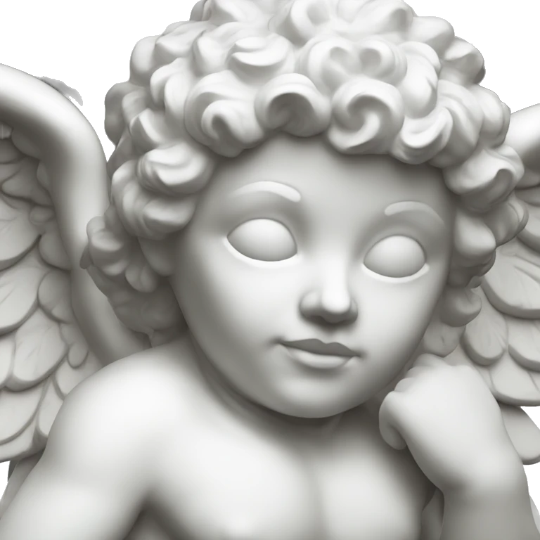 White cherub statue emoji