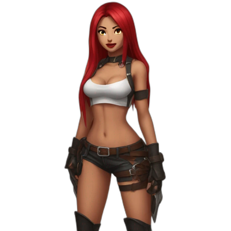 Katarina posing legs and ass sfw emoji
