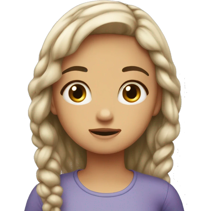 ￼ nervous  girl￼ emoji