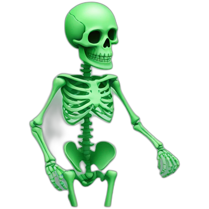 green skeleton emoji