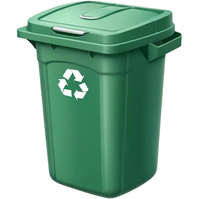 Plastic garbage can emoji