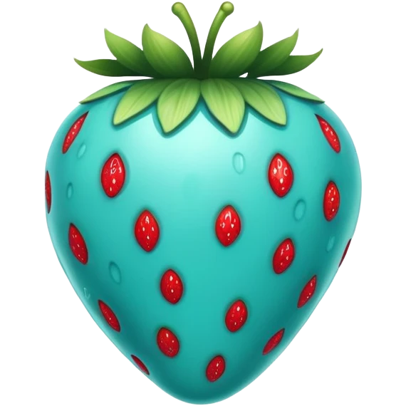 Turquoise Strawberry  emoji
