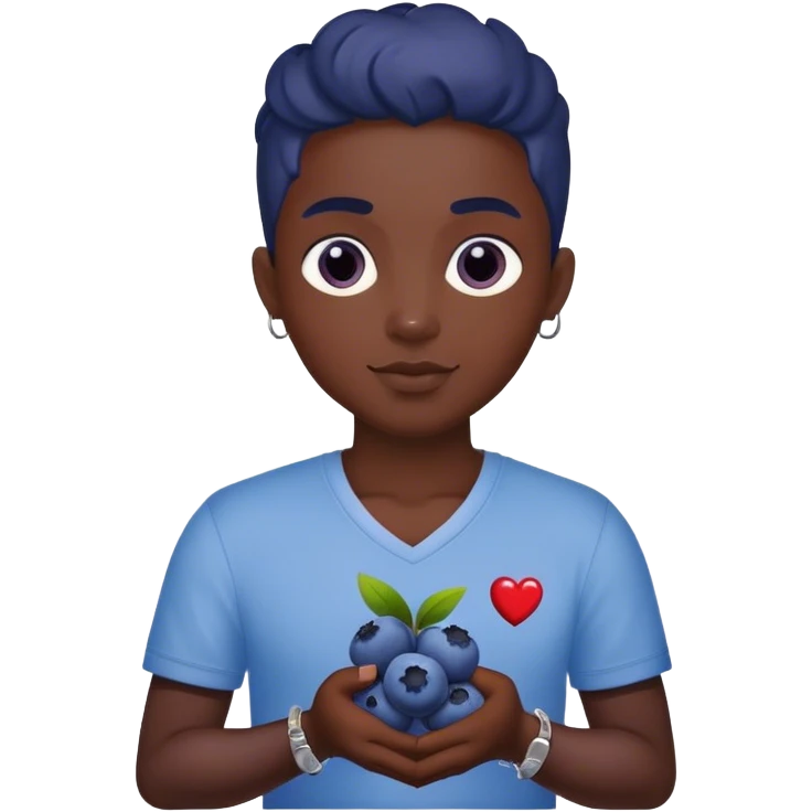 Corazón de arándanos  emoji
