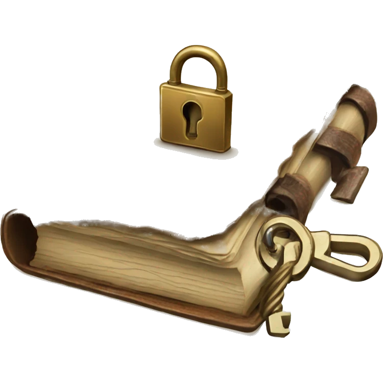 vintage diary with lock and key emoji