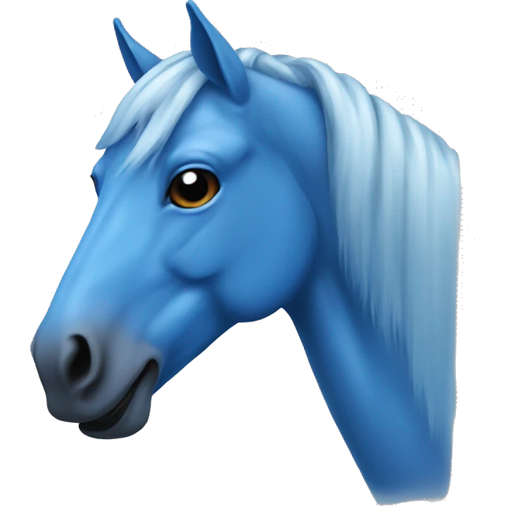 Blue horse head emoji