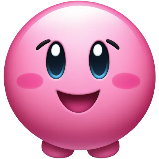 Anime style Kirby shaped ball emoji