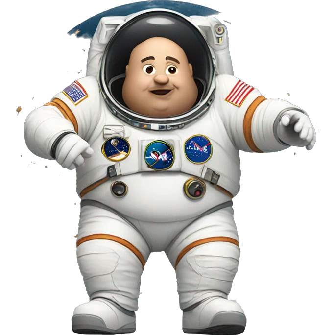 Fat man in space emoji