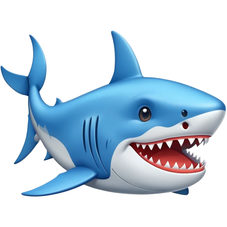 Un tiburón con zapatos azules  emoji