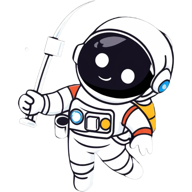 astronaut with pirate eyepatch in space emoji