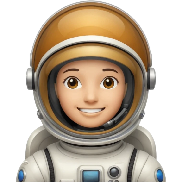 retro robot Astronaut in white EVA suit with clear dome helmet emoji