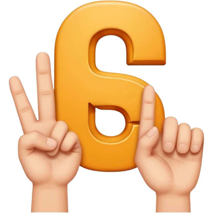 the letter S made with fingers emoji