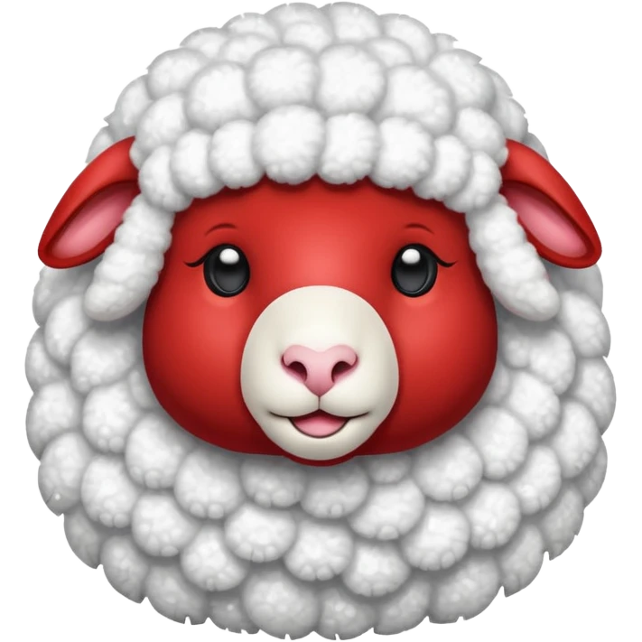 red glitter sheep emoji