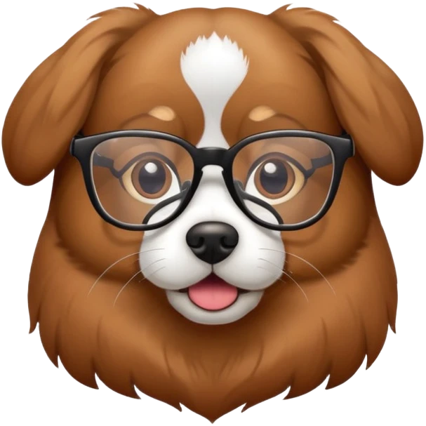 dog wearing glasses emoji