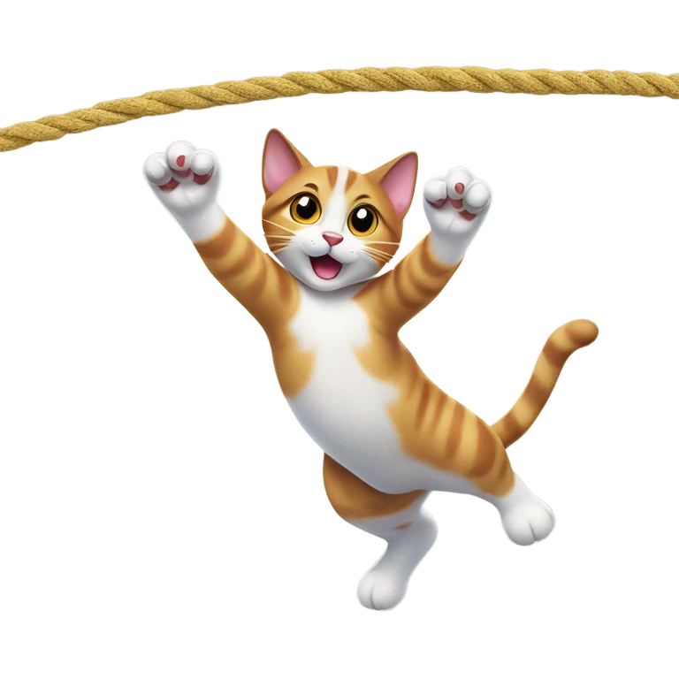 Cat jumping rope emoji