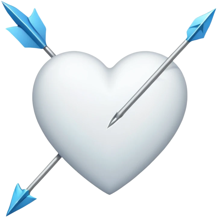Corazón blanco flechado  emoji