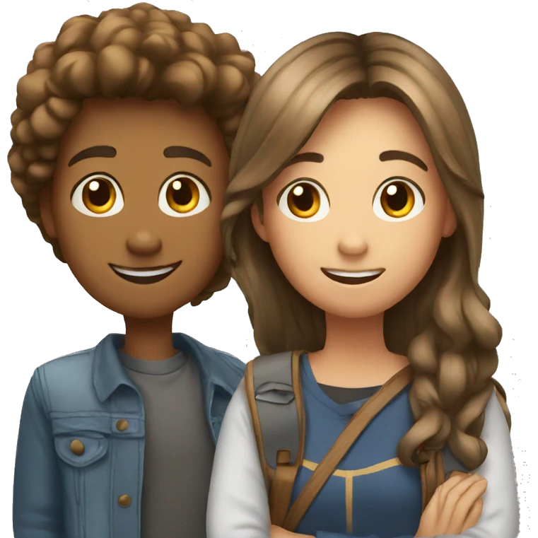 three student friends emoji