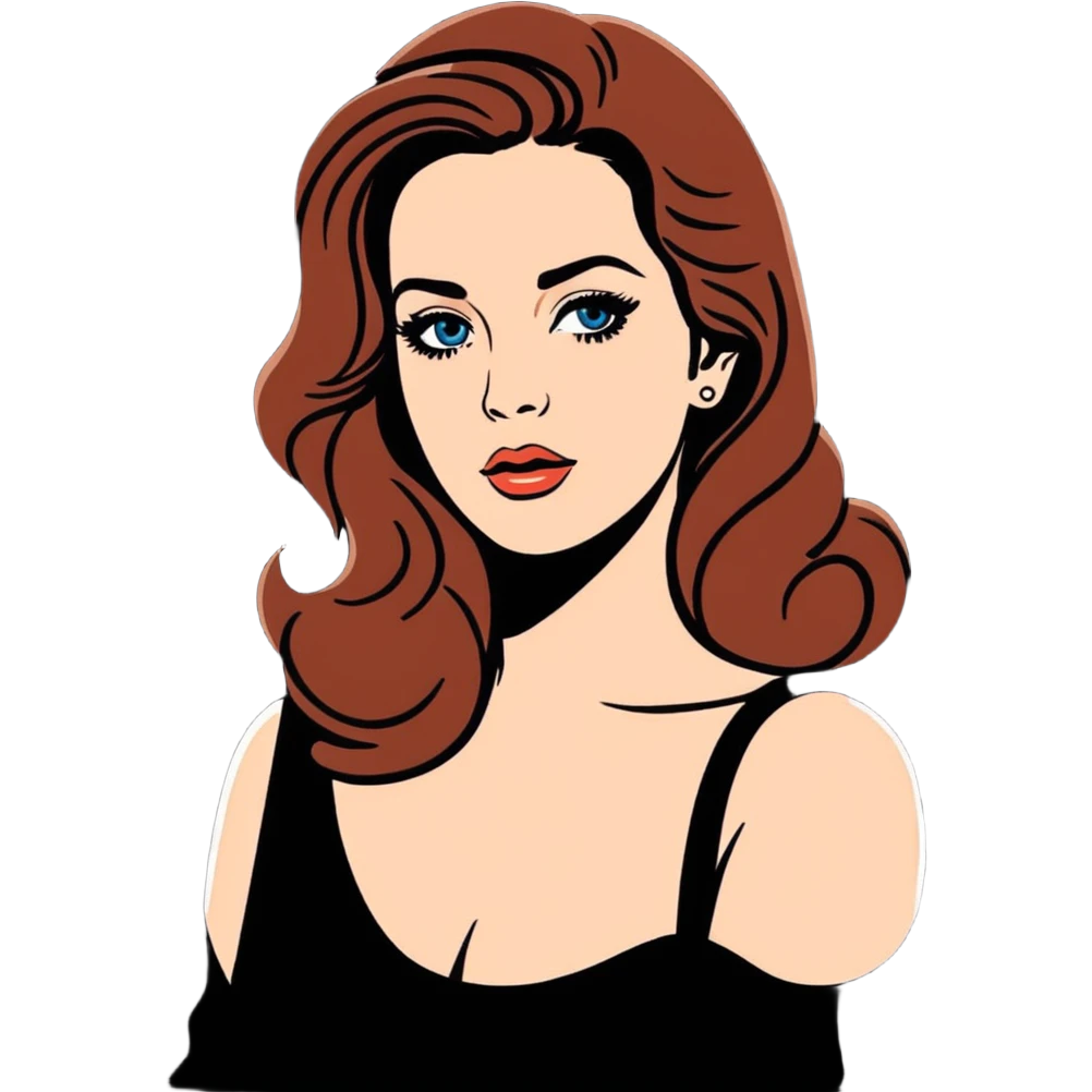 Lana Del Rey with retro Hollywood glamour emoji