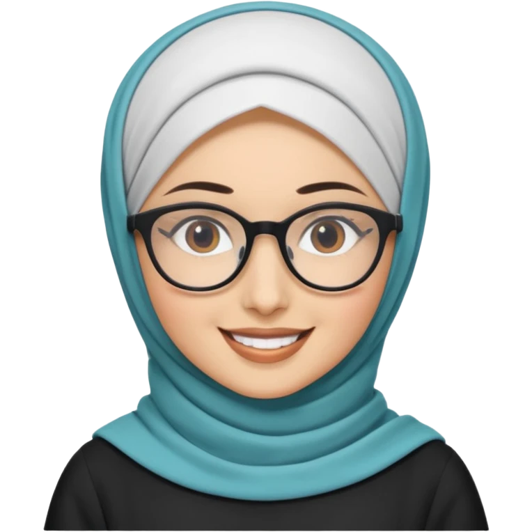 tech hijabie with glasses emoji