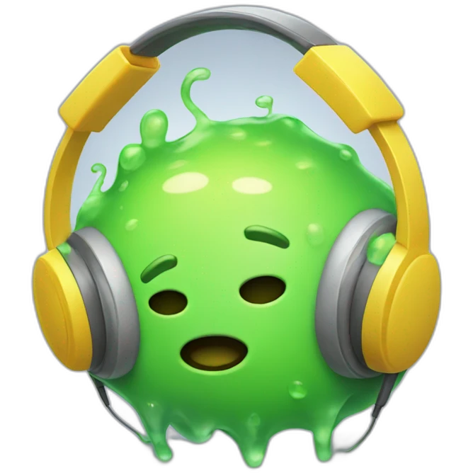 chill blob with headphones emoji