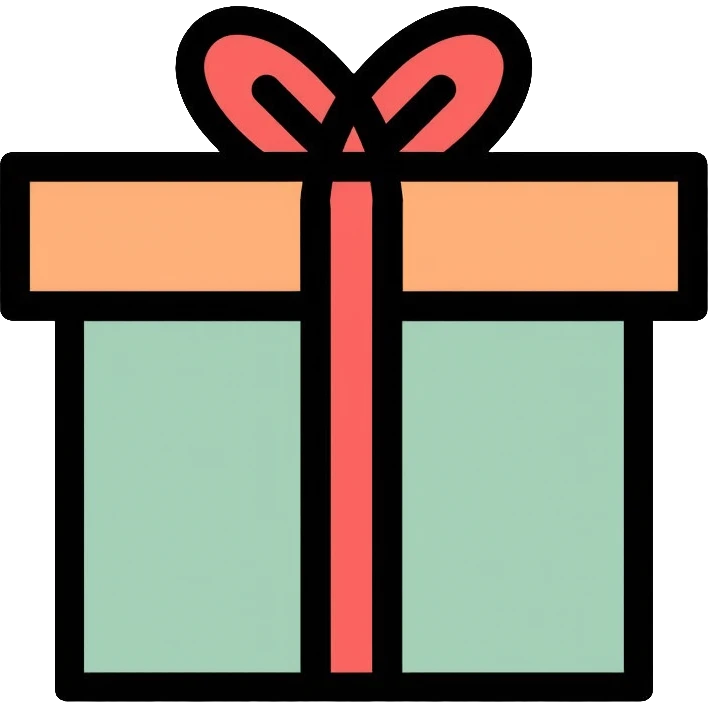 wrapped gift box with ribbon and bow emoji