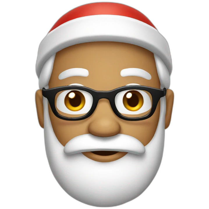 Santa Claus wearing black shirt emoji