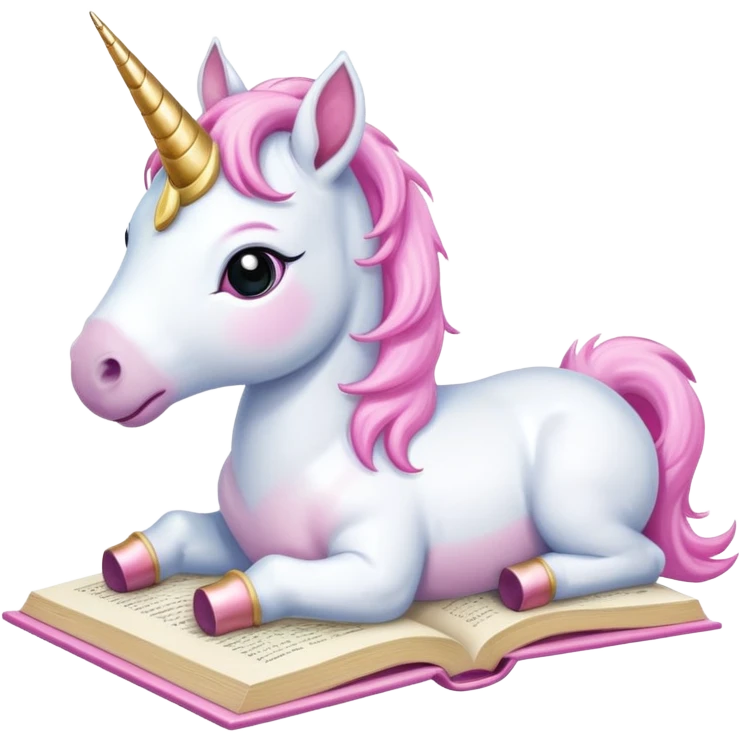 Unicorns read book
A baby unicorn lying on its belly, flipping pages with its hoof.













 emoji