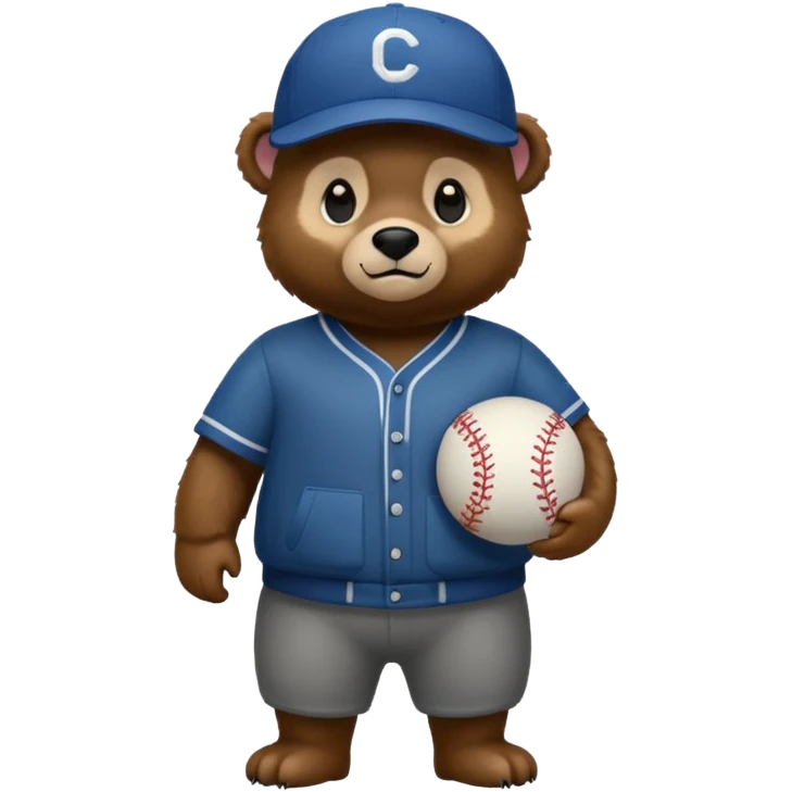 black Bear with cap emoji