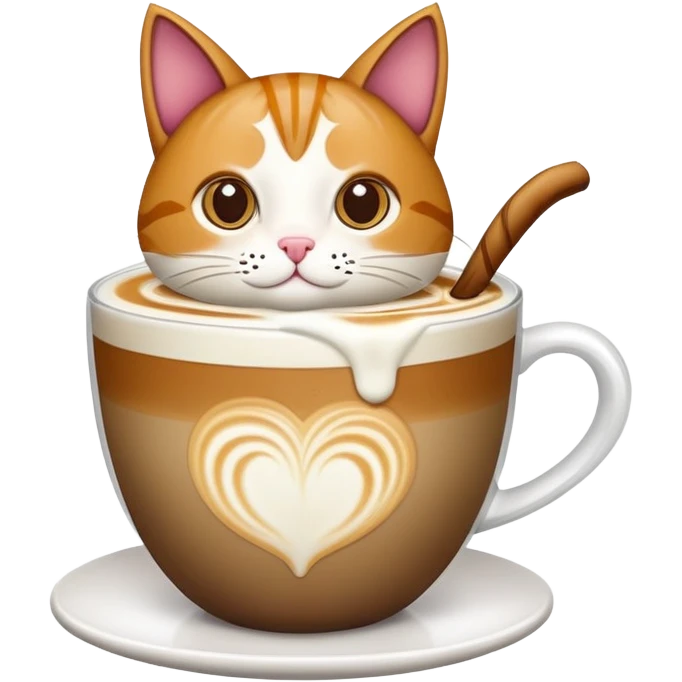 latte with cat and fig emoji
