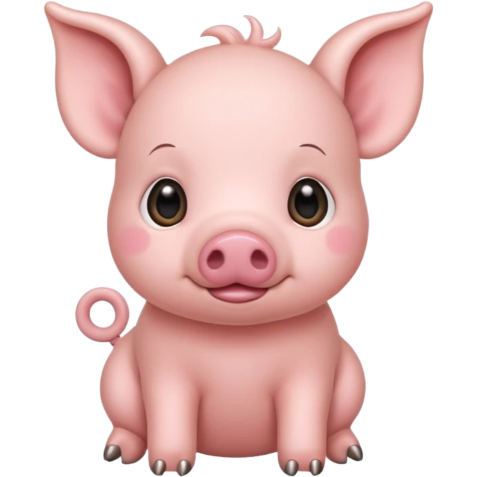 Cute baby pig emoji