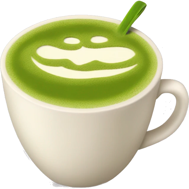 Matcha latte warm emoji