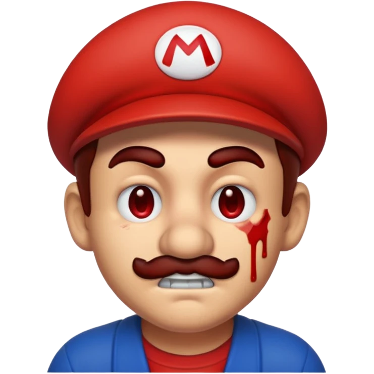 mario blood on his face emoji