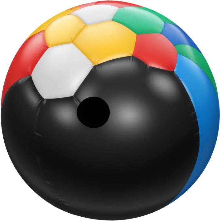 black beach ball emoji