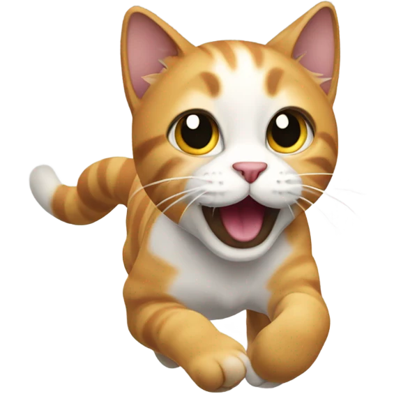 cat runnig emoji