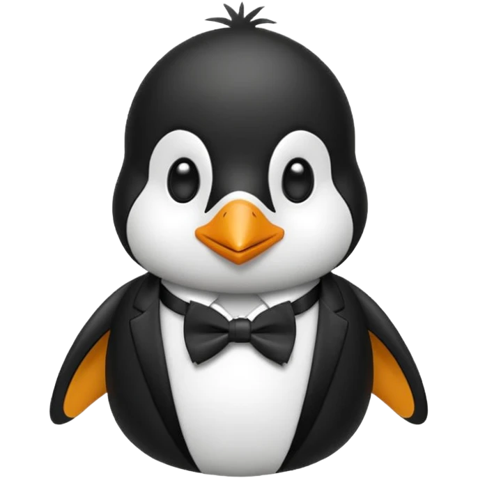 penguin with bow tie  emoji