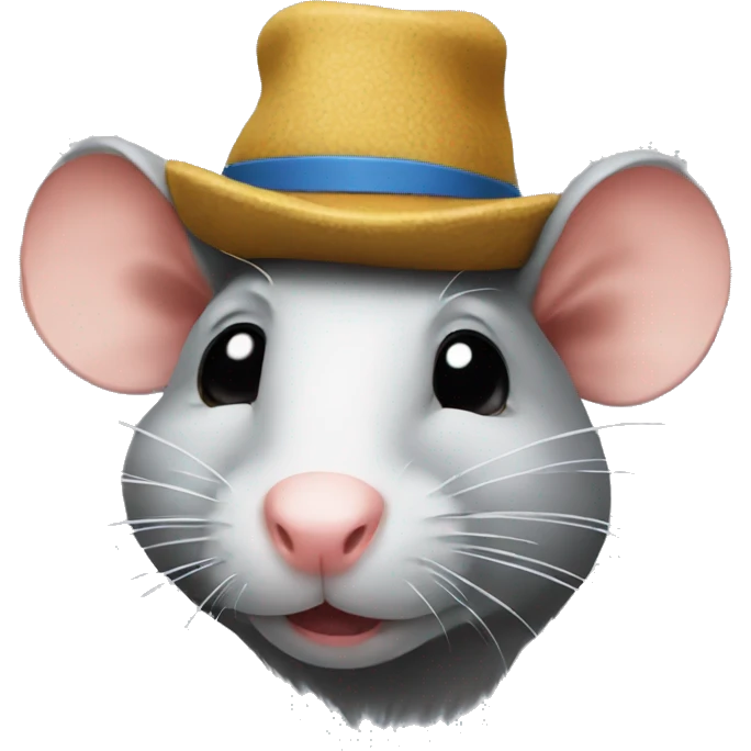 Rat wearing a hat  emoji