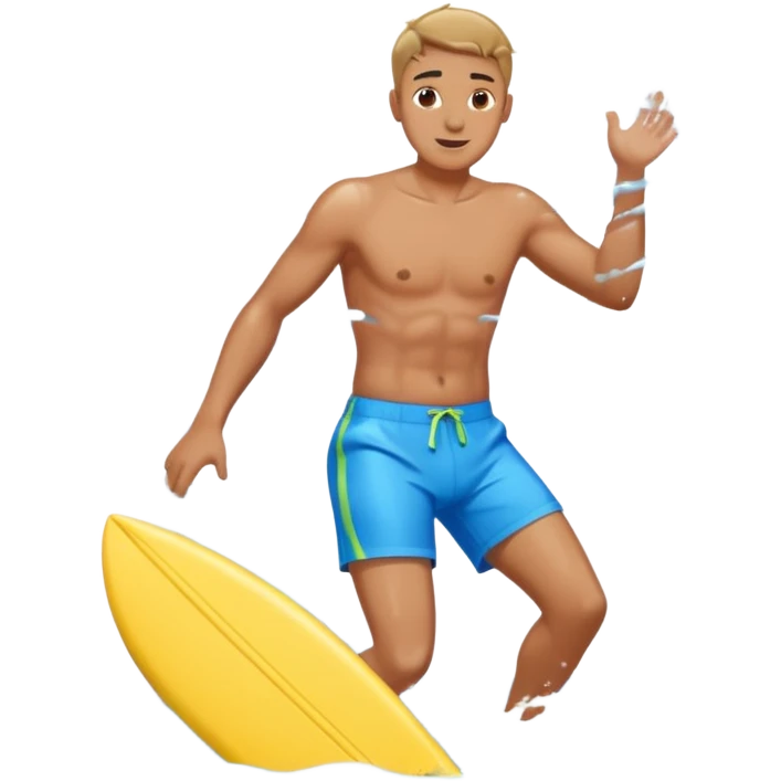 water sports man with water emoji