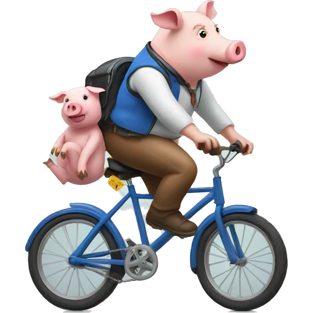 Pig riding a bike emoji