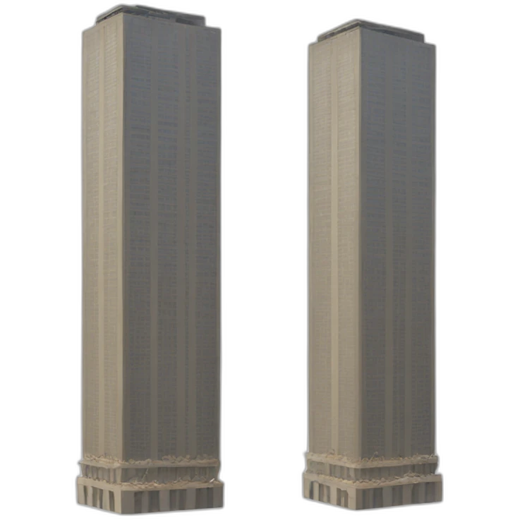 Twin towers in pieces emoji