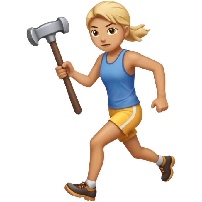 An emoji representing the "ironman challenge event" long-distance marathon for an mmorpg player who crafts everything themselves the hard way, and does not buy or sell items in-game. See https://ironman.com for ideas. emoji